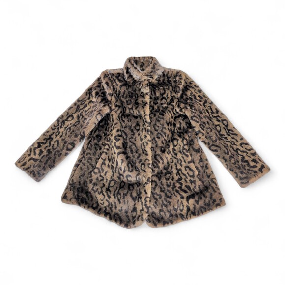 Velvet By Graham & Spencer Jackets & Blazers - Velvet by Graham & Spencer Leopard Faux Fur Coat Size M